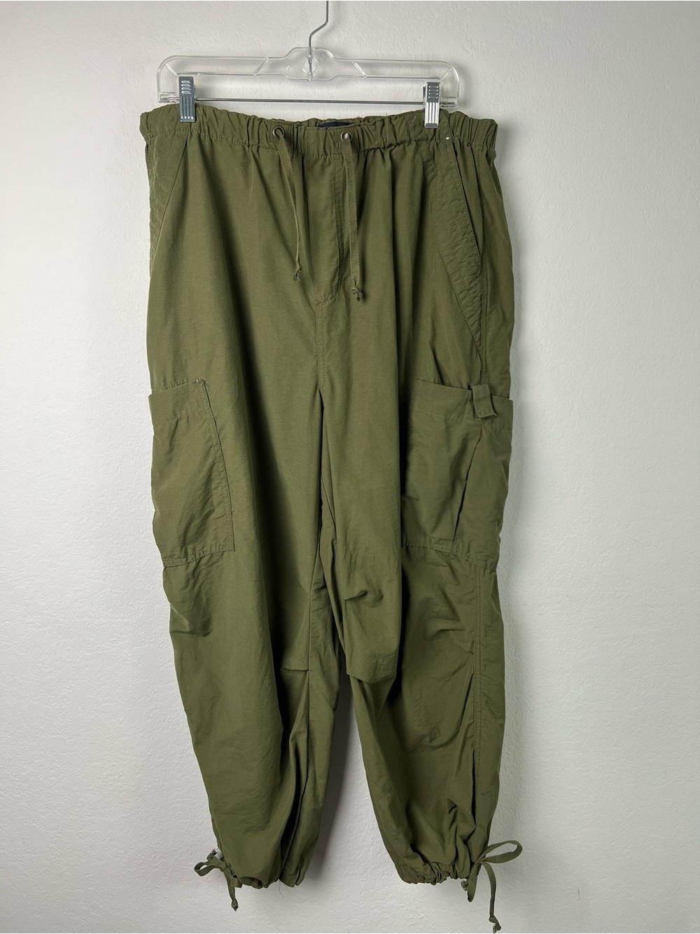 Aerospostale Y2K Olive Parachute Cargo Utility Drawstring Pant